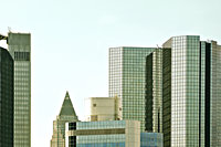 Skyline van (bank)gebouwen