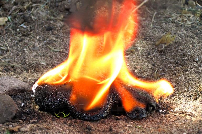 burning plastic